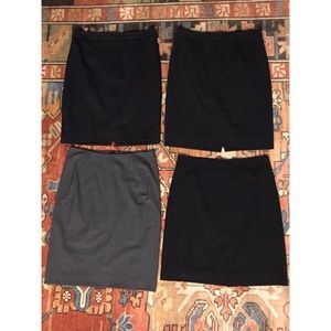 3 Wool Suiting Skirts, J.Crew 0P, DKNY 0, Theory 0